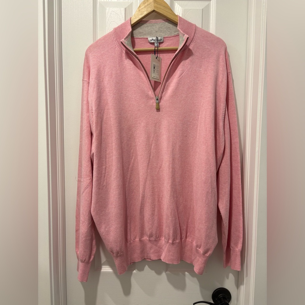 Peter Millar quarter zip sweater extra large men’s new with tags cashmere blend